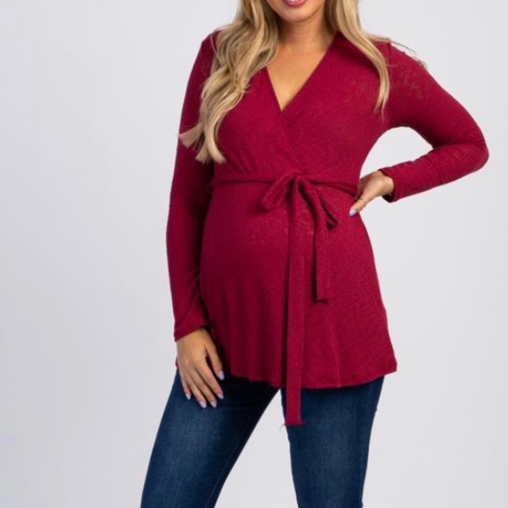 The best maternity shirt ever (in burgundy)!